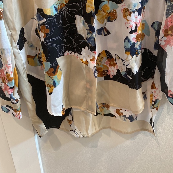 EUC Floral Button Down Formal Shirt by Phillip Jim Women’s Size S Small - Picture 8 of 9